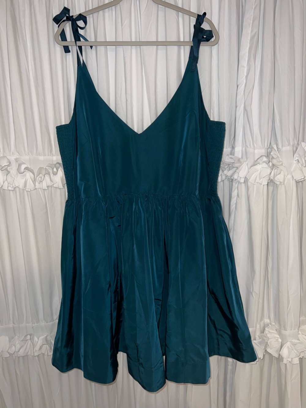 Old Navy Teal Satin Occasion Dress
